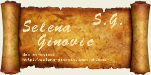 Selena Ginović vizit kartica
